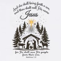 Jesus Christmas She Shall Bring Forth A Son Nativity Scene Button