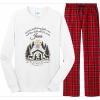 Jesus Christmas She Shall Bring Forth A Son Nativity Scene Long Sleeve Pajama Set