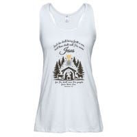 Jesus Christmas She Shall Bring Forth A Son Nativity Scene Ladies Essential Flowy Tank