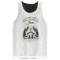 Jesus Christmas She Shall Bring Forth A Son Nativity Scene Mesh Reversible Basketball Jersey Tank