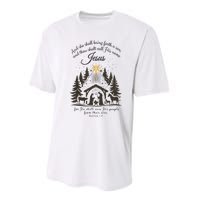 Jesus Christmas She Shall Bring Forth A Son Nativity Scene Performance Sprint T-Shirt