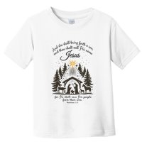 Jesus Christmas She Shall Bring Forth A Son Nativity Scene Toddler T-Shirt
