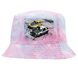 JDM Car Street Drift Race 86 VS FD Anime Style Tie-Dyed Bucket Hat