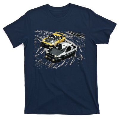 JDM Car Street Drift Race 86 VS FD Anime Style T-Shirt