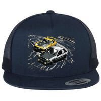 JDM Car Street Drift Race 86 VS FD Anime Style Flat Bill Trucker Hat