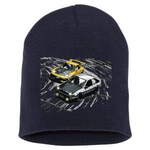 JDM Car Street Drift Race 86 VS FD Anime Style Short Acrylic Beanie