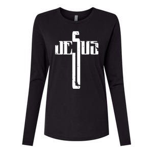 Jesus Cross Symbol Limited Edition Womens Cotton Relaxed Long Sleeve T-Shirt