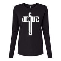 Jesus Cross Symbol Limited Edition Womens Cotton Relaxed Long Sleeve T-Shirt