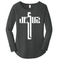 Jesus Cross Symbol Limited Edition Women's Perfect Tri Tunic Long Sleeve Shirt