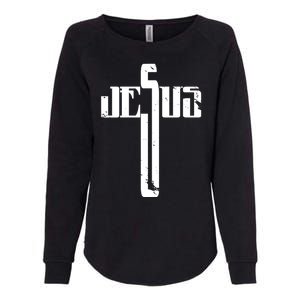 Jesus Cross Symbol Limited Edition Womens California Wash Sweatshirt