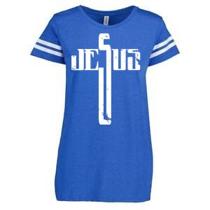 Jesus Cross Symbol Limited Edition Enza Ladies Jersey Football T-Shirt