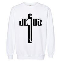 Jesus Cross Symbol Limited Edition Garment-Dyed Sweatshirt
