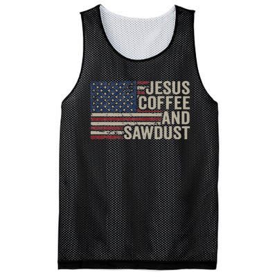 Jesus Coffee & Sawdust Christian Carpenter Woodworking USA Mesh Reversible Basketball Jersey Tank