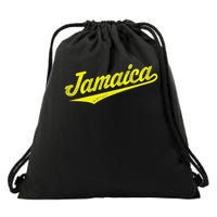 Jamaica Cursive Script Retro Jamaican Souvenir Vintage Drawstring Bag