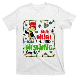 Jiminy Cricket See What A Little Wishing Can Do Jiminy Cricket Christmas T-Shirt