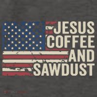 Jesus Coffee Sawdust Christian Carpenter Woodworking USA Vector Backpack