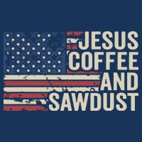 Jesus Coffee Sawdust Christian Carpenter Woodworking USA Cooling Performance Crew T-Shirt