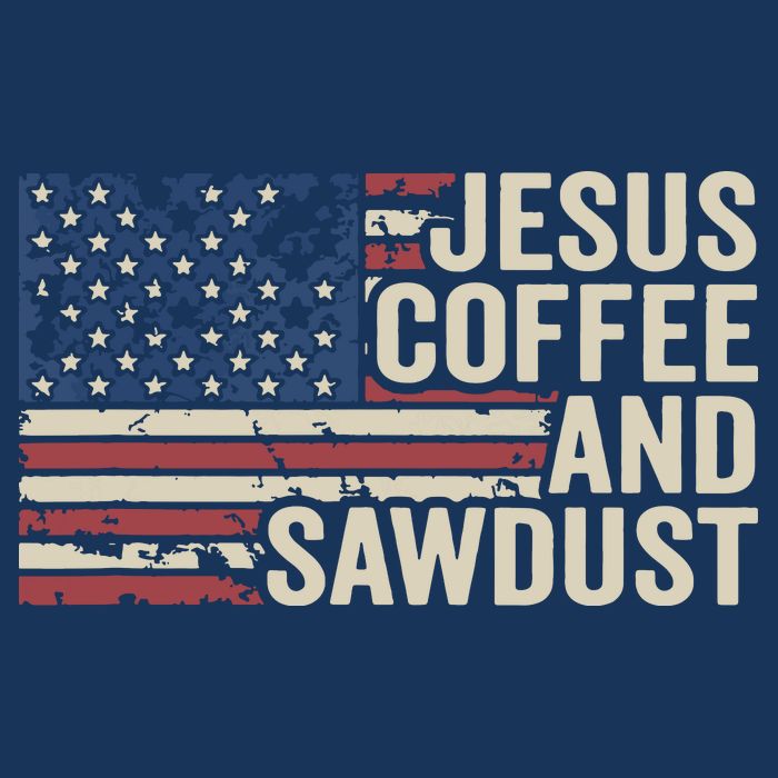 Jesus Coffee Sawdust Christian Carpenter Woodworking USA Cooling Performance Crew T-Shirt