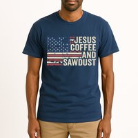 Jesus Coffee Sawdust Christian Carpenter Woodworking USA Tall T-Shirt