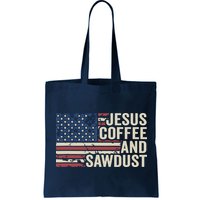 Jesus Coffee Sawdust Christian Carpenter Woodworking USA Bag