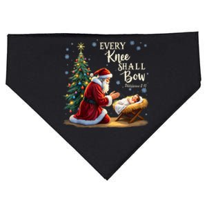 Jesus Christian Santa Christmas Xmas Every Knee Shall Bow USA-Made Doggie Bandana