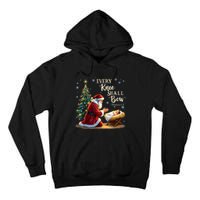 Jesus Christian Santa Christmas Xmas Every Knee Shall Bow Tall Hoodie