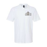 Jesus Christ Saved My Life Gift Softstyle Adult Sport Polo