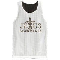 Jesus Christ Saved My Life Gift Mesh Reversible Basketball Jersey Tank