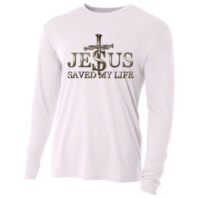 Jesus Christ Saved My Life Gift Cooling Performance Long Sleeve Crew