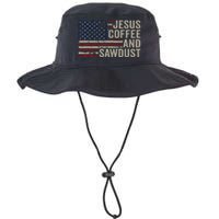 Jesus Coffee & Sawdust Christian Carpenter Woodworking Usa Legacy Cool Fit Booney Bucket Hat