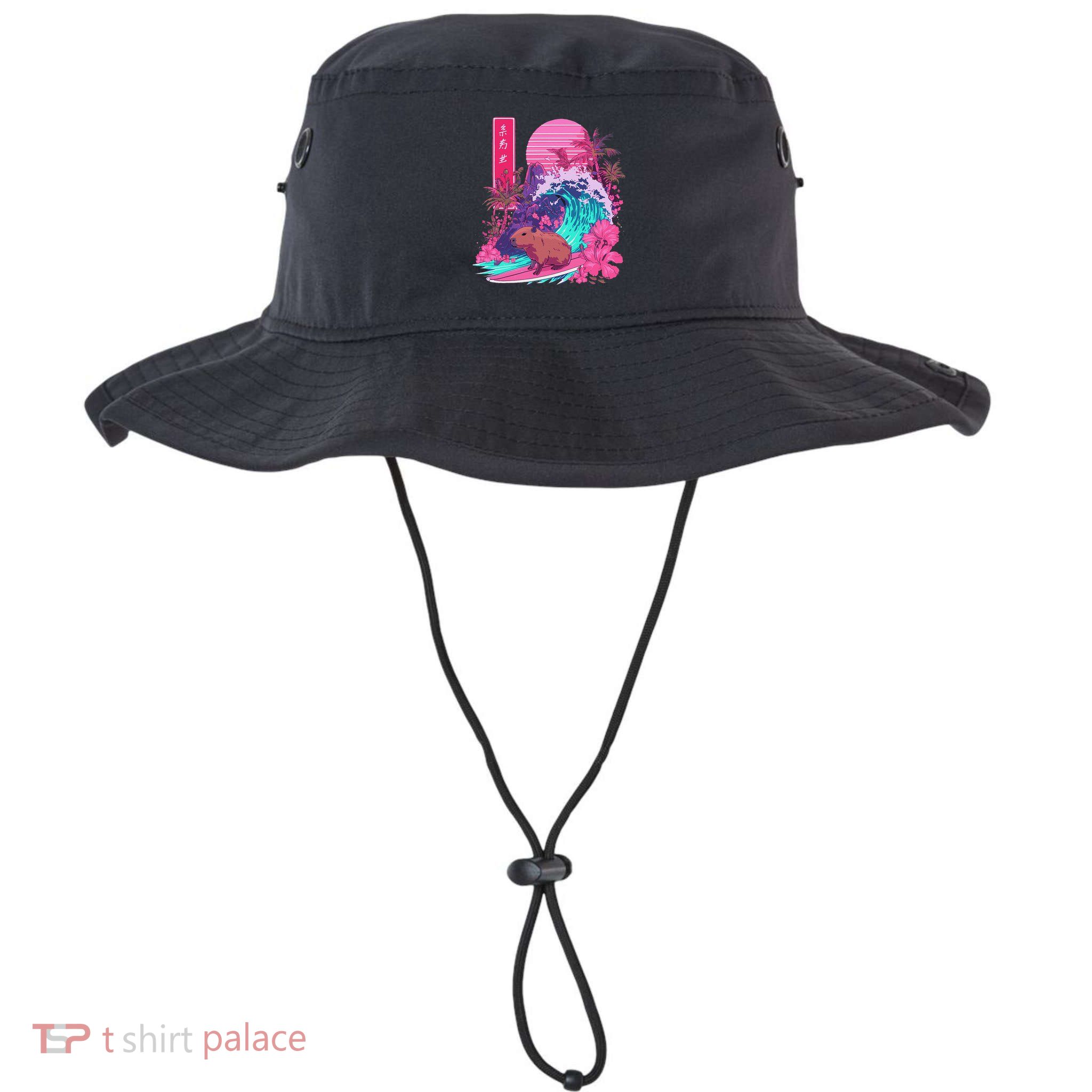 Japanese Capybara Surfing Wave Great Wave Japan Legacy Cool Fit Booney Bucket Hat