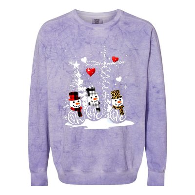 Jesus Christmas Season Faith Love Snow Christian Great Gift Colorblast Crewneck Sweatshirt