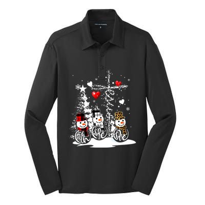 Jesus Christmas Season Faith Love Snow Christian Great Gift Silk Touch Performance Long Sleeve Polo