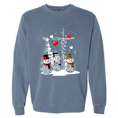 Jesus Christmas Season Faith Love Snow Christian Great Gift Garment-Dyed Sweatshirt