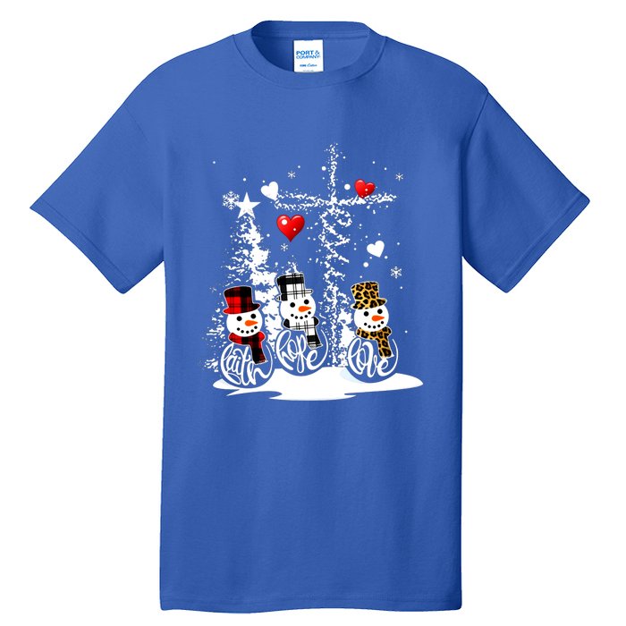 Jesus Christmas Season Faith Love Snow Christian Great Gift Tall T-Shirt