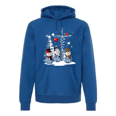 Jesus Christmas Season Faith Love Snow Christian Great Gift Premium Hoodie