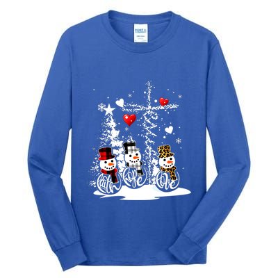 Jesus Christmas Season Faith Love Snow Christian Great Gift Tall Long Sleeve T-Shirt