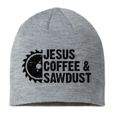 Jesus Coffee & Sawdust Christian Carpenter Woodworking Sustainable Beanie