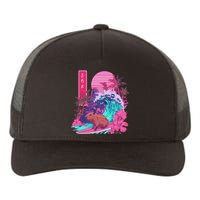 Japanese Capybara Surfing Wave Great Wave Japan Yupoong Adult 5-Panel Trucker Hat