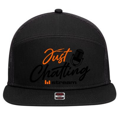 Just Chatting Stream 7 Panel Mesh Trucker Snapback Hat