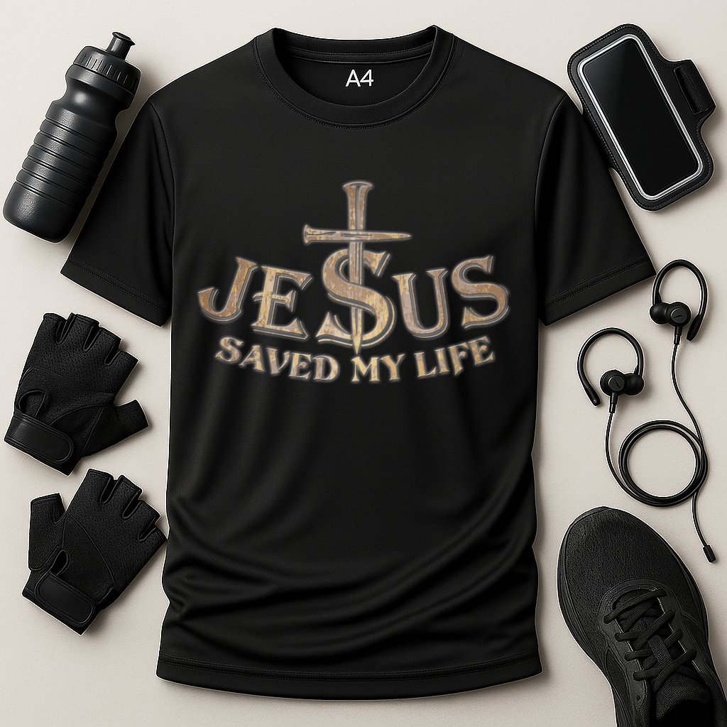 Jesus Christ Saved My Life Performance Shirt