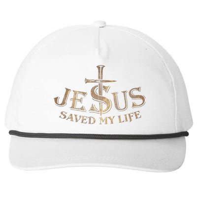 Jesus Christ Saved My Life Snapback Five-Panel Rope Hat