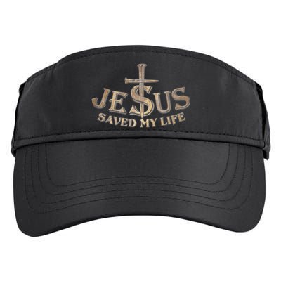 Jesus Christ Saved My Life Adult Drive Performance Visor
