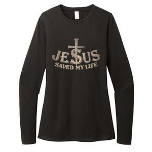 Jesus Christ Saved My Life Womens CVC Long Sleeve Shirt