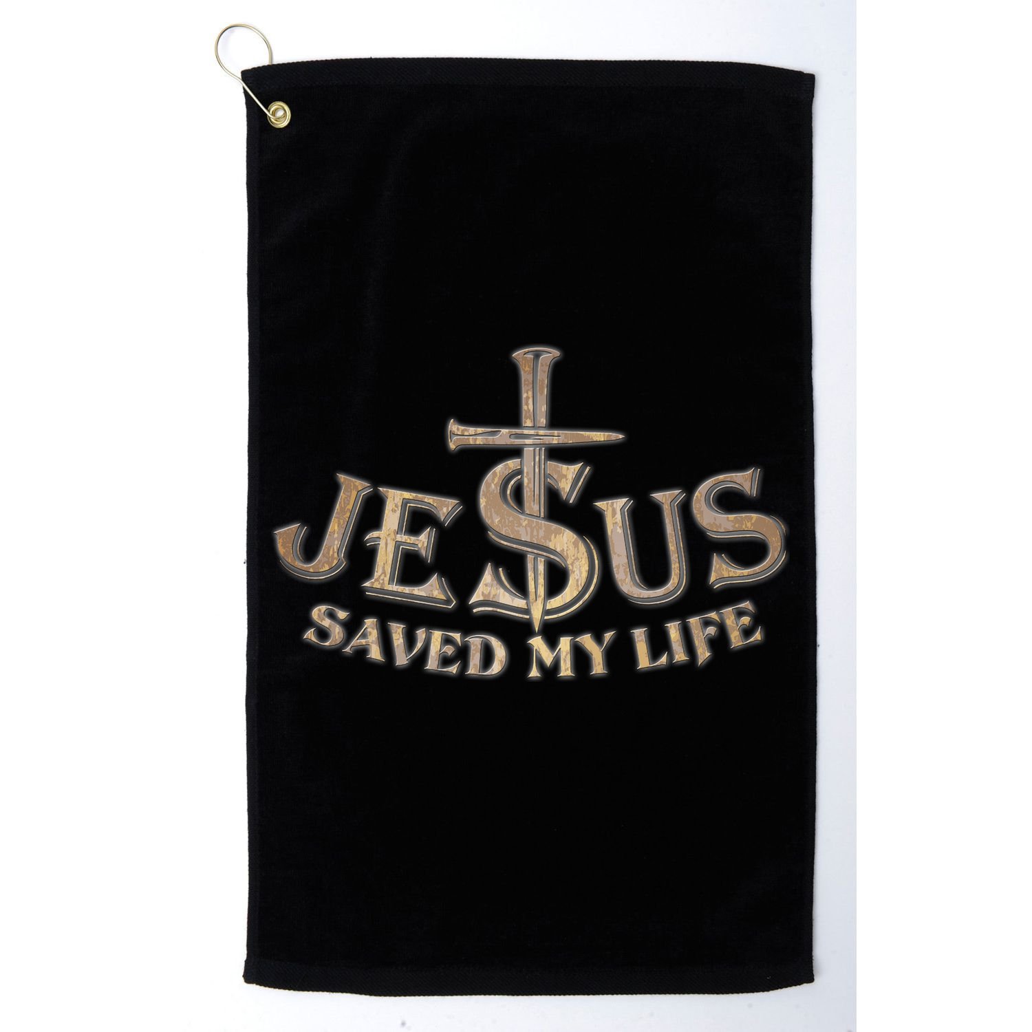Jesus Christ Saved My Life Golf Towel