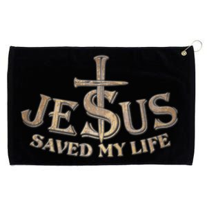 Jesus Christ Saved My Life Grommeted Golf Towel