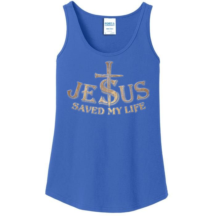 Jesus Christ Saved My Life Ladies Essential Tank