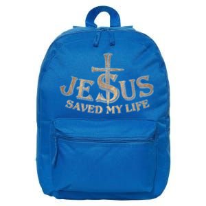 Jesus Christ Saved My Life 16 in Basic Backpack