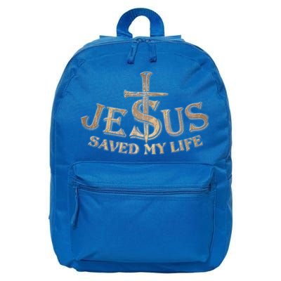 Jesus Christ Saved My Life 16 in Basic Backpack
