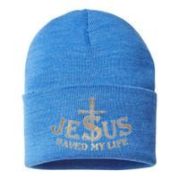 Jesus Christ Saved My Life Sustainable Knit Beanie